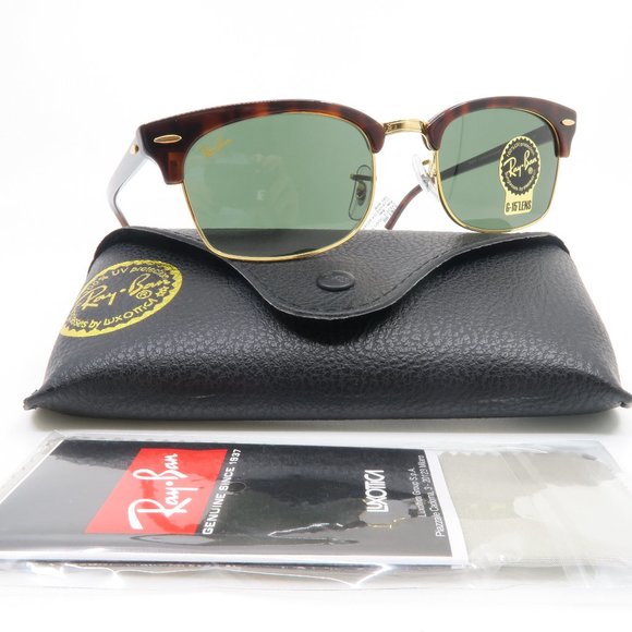 Ray-Ban RB 3916 1304/31 52mm CLUBMASTER Tortoise Gold/Green G-15 New Sunglasses - Picture 1 of 8